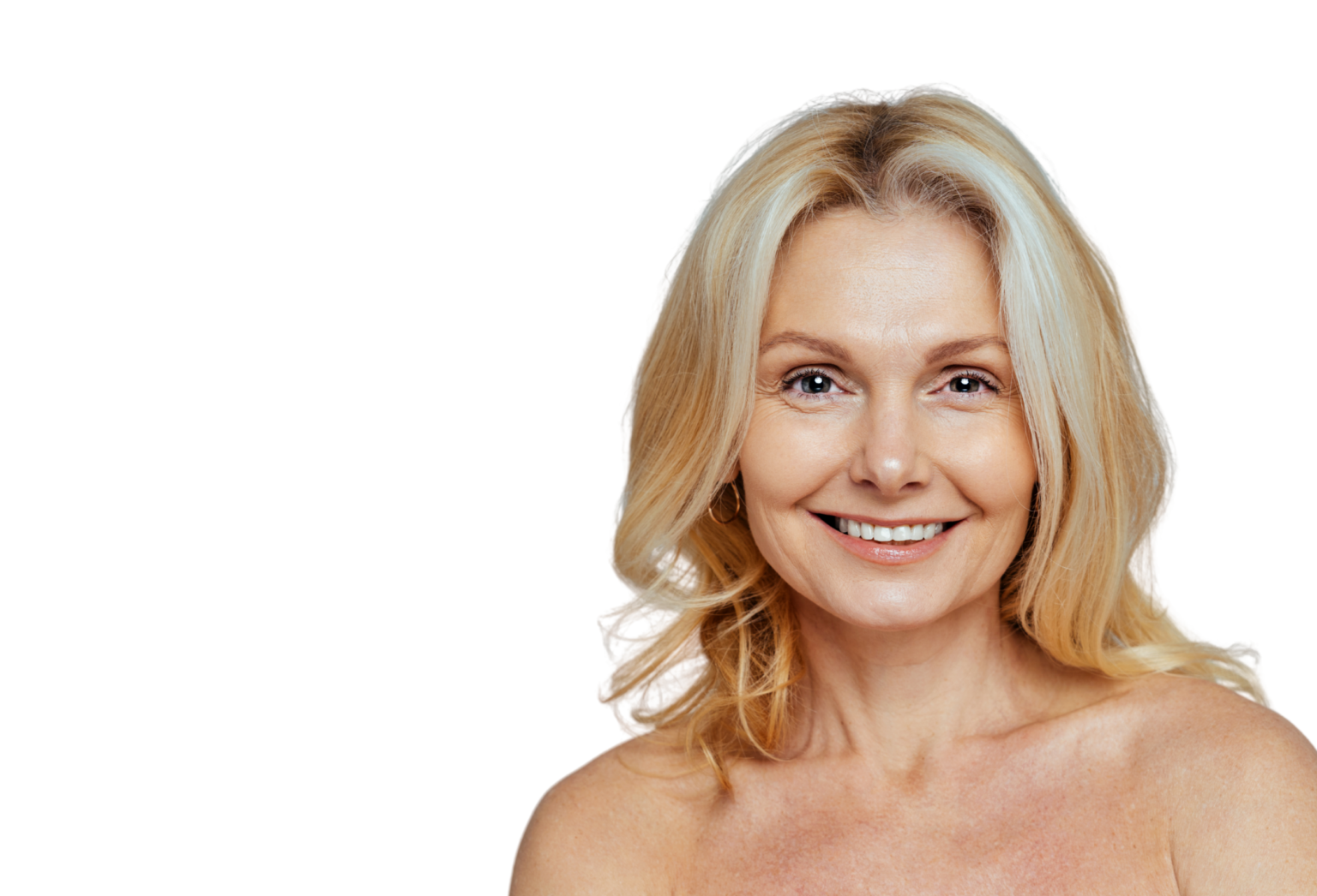 woman looking straight ahead for facelift